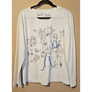 Chico's Chat-Tees Women's Graphic T-Shirt Size 3 "Born to Shop" Design